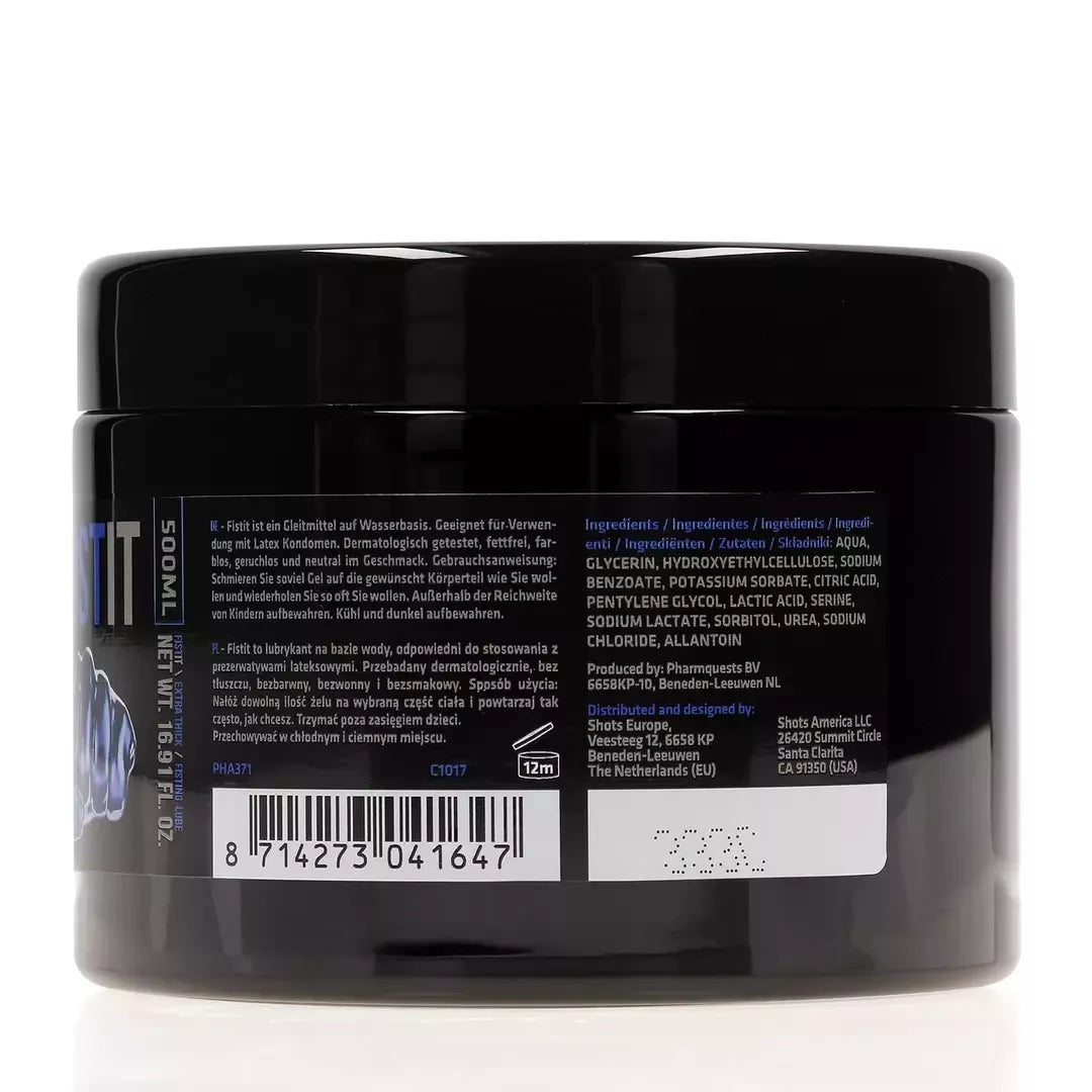 Fist It itin tirštas vandens pagrindo lubrikantas 500 ml – ilgai išliekanti formulė