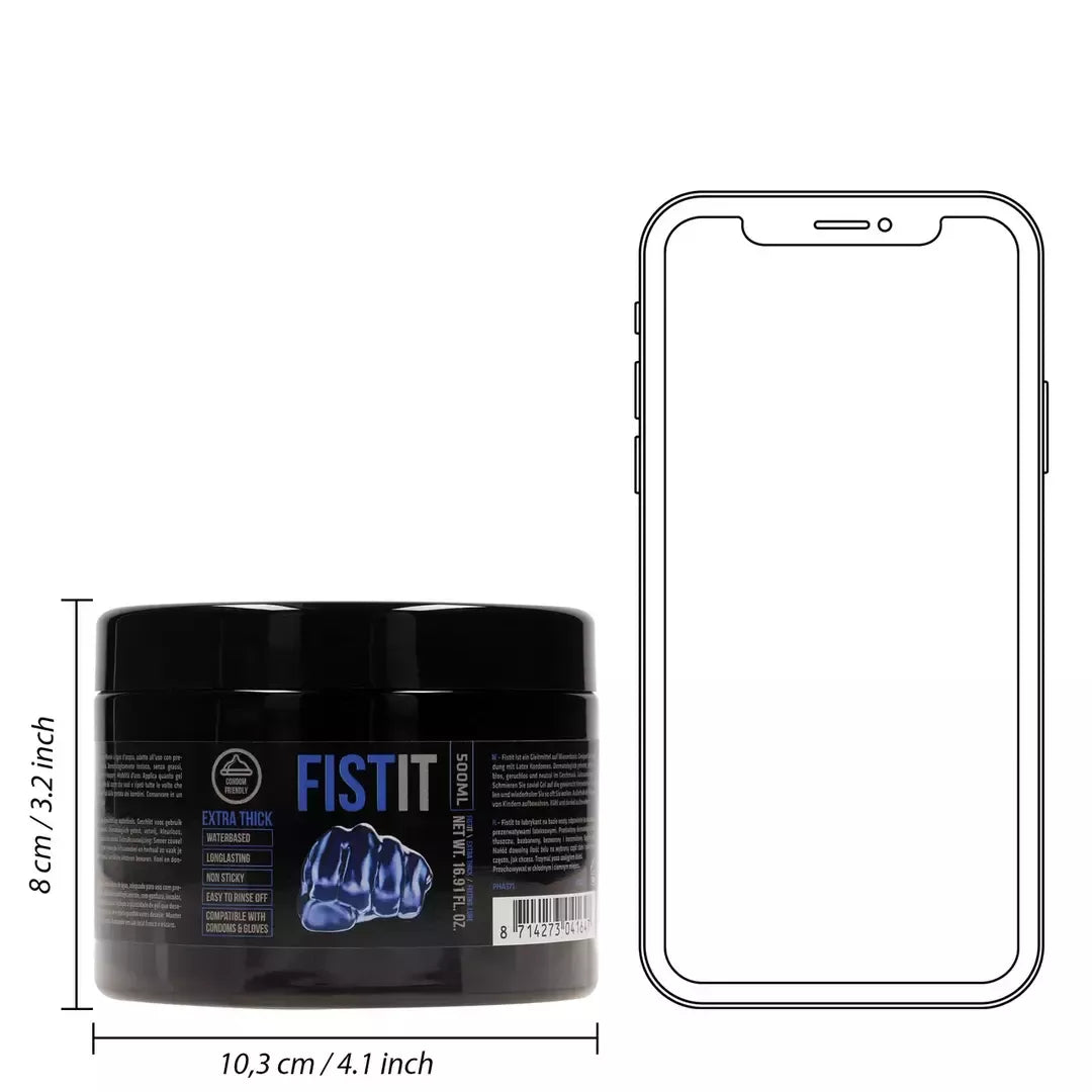 Fist It itin tirštas vandens pagrindo lubrikantas 500 ml – ilgai išliekanti formulė