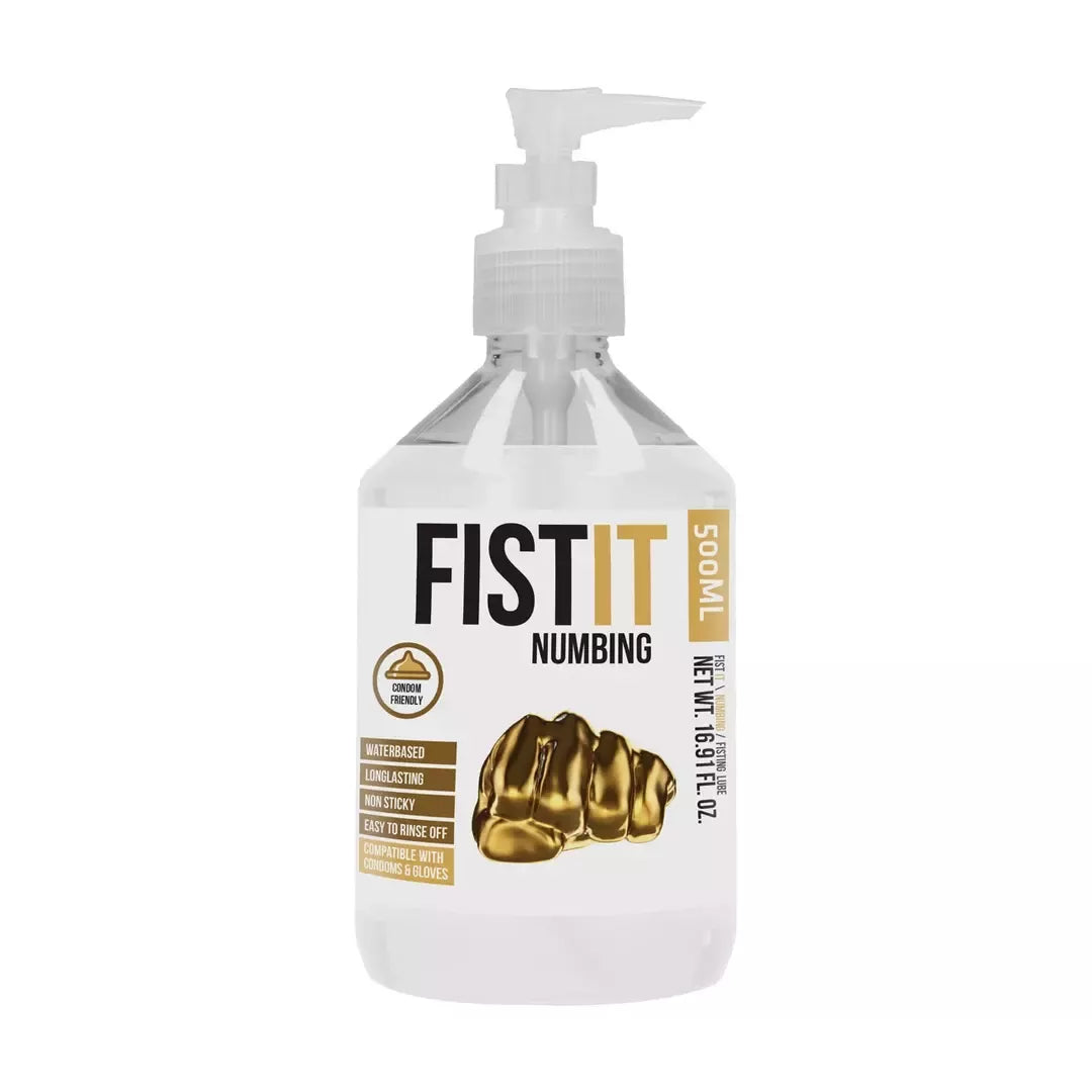 Fist It Numbing Water-Based Lubricant 500ml – neutrali formulė, didelė pakuotė