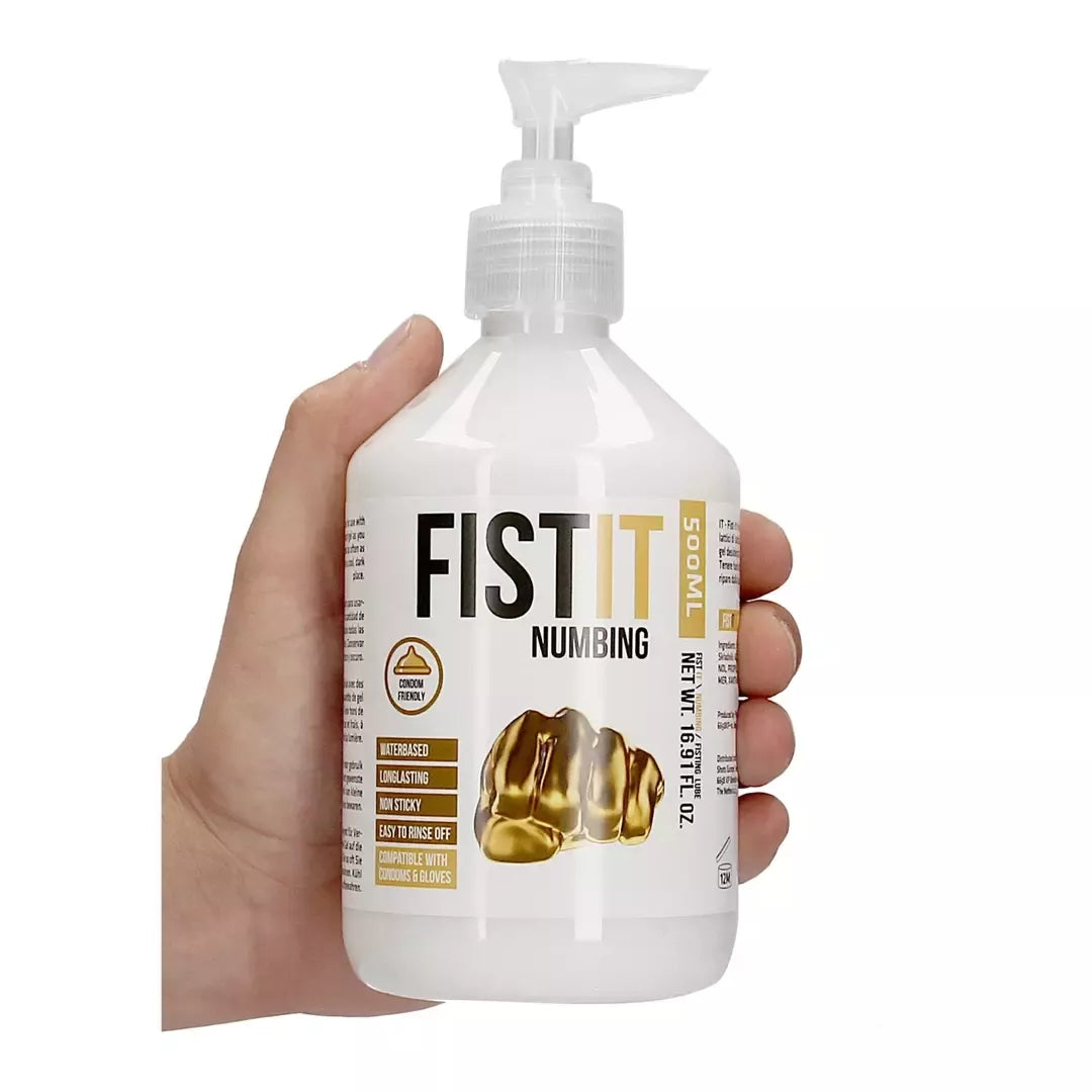 Fist It Numbing Water-Based Lubricant 500ml – neutrali formulė, didelė pakuotė