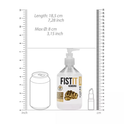 Fist It Numbing Water-Based Lubricant 500ml – neutrali formulė, didelė pakuotė