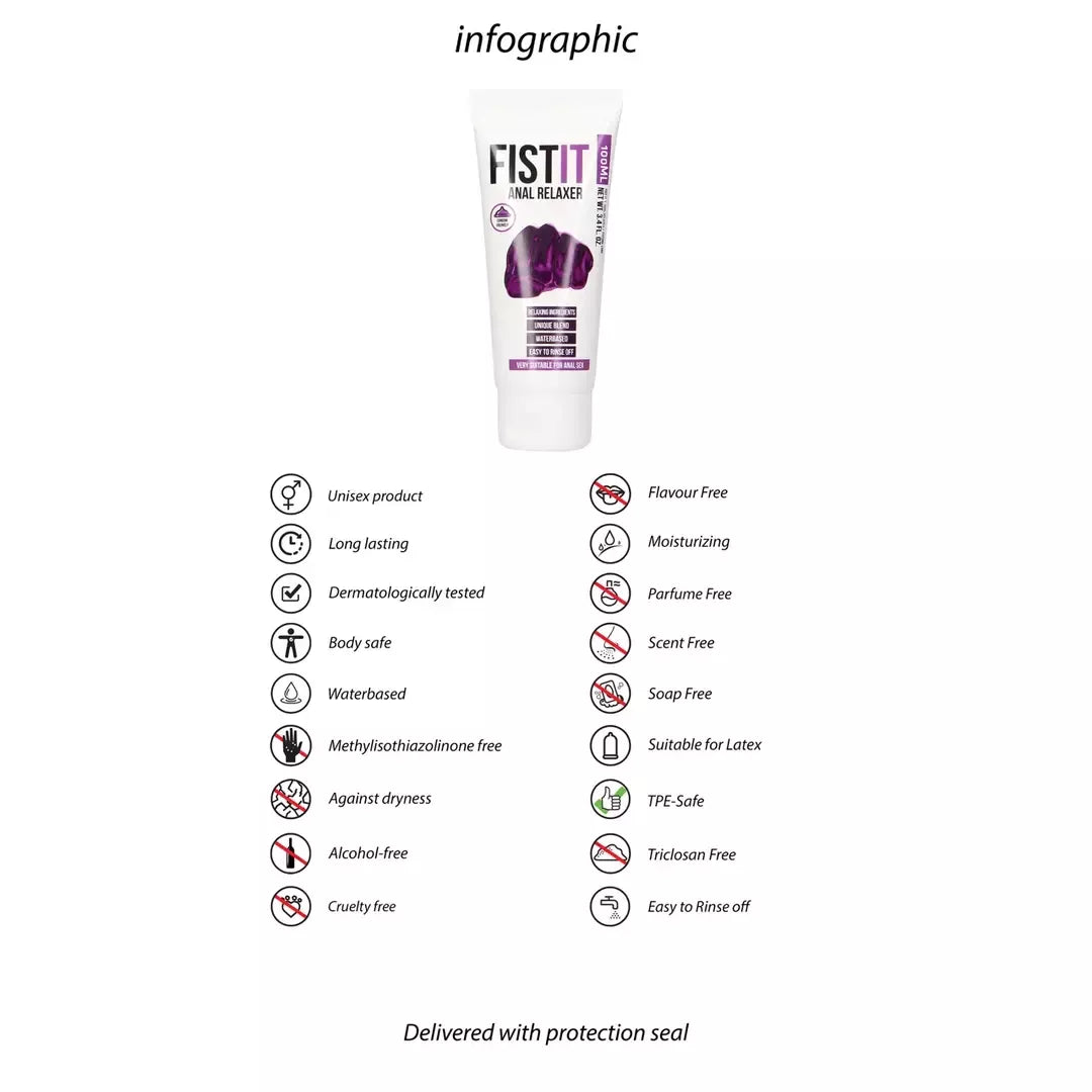 Fist It Professional vandens pagrindo intymus gelis 100ml - bekvapis ir dermatologiškai patikrintas