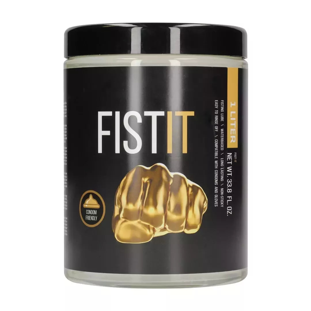 Fist It Water-Based Lubricant 1000 ml – didelis permatomas gelio indelis