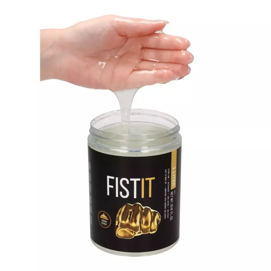 Fist It Water-Based Lubricant 1000 ml – didelis permatomas gelio indelis