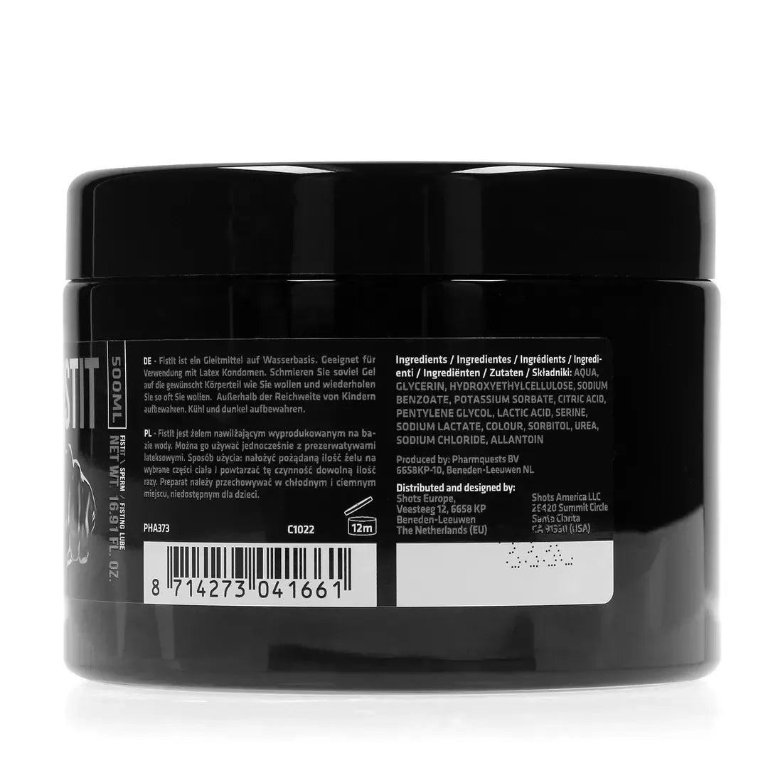 Fist It Water-Based Lubricant 500 ml – kreminė tekstūra, didelė talpa