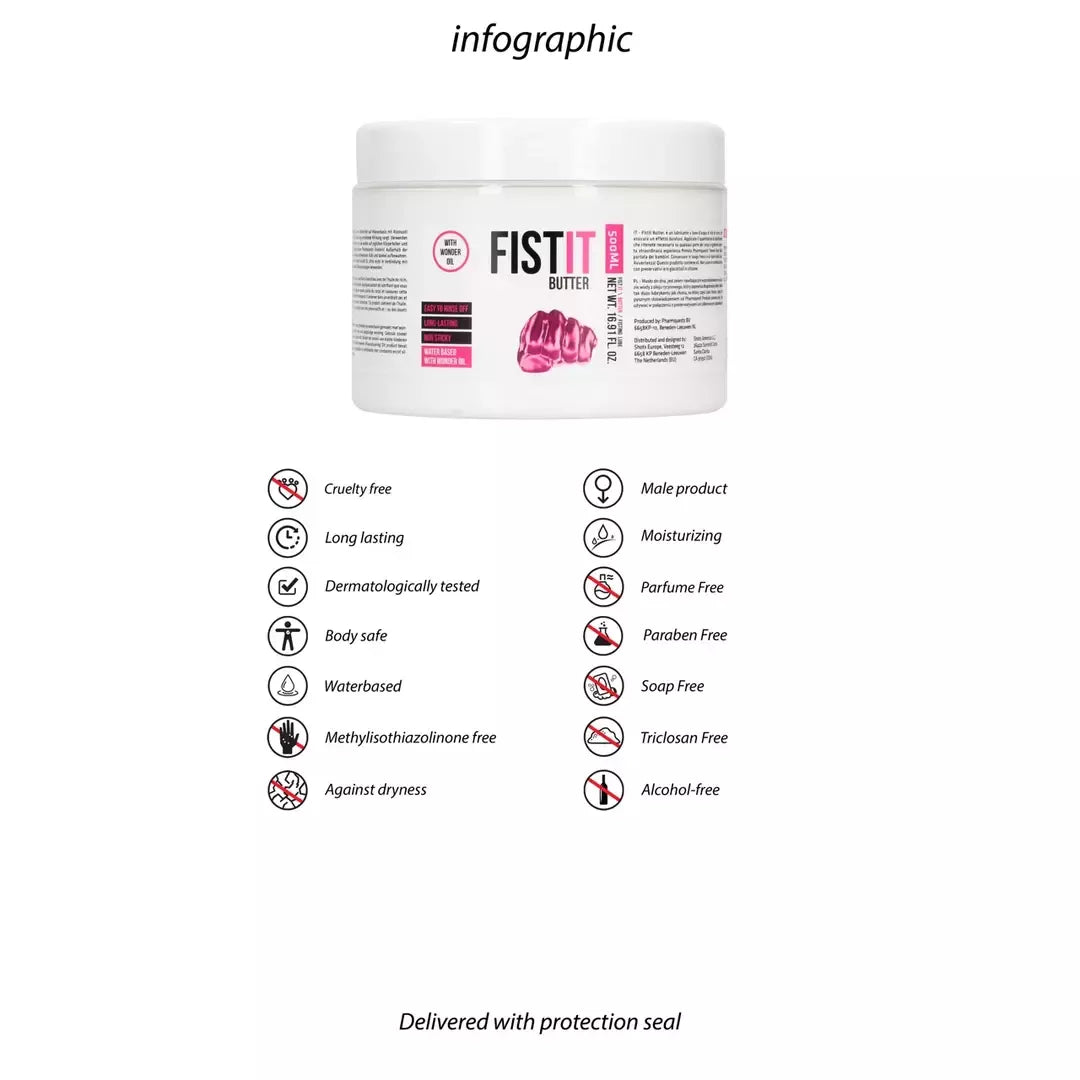 Fistit Sliding Butter vandens pagrindo lubrikantas 500 ml – ilgalaikė formulė