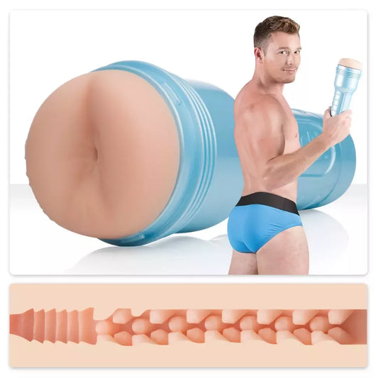 Fleshjack Boys Brent Corrigan Bliss intymus prietaisas, palmių tekstūros, mėlynas