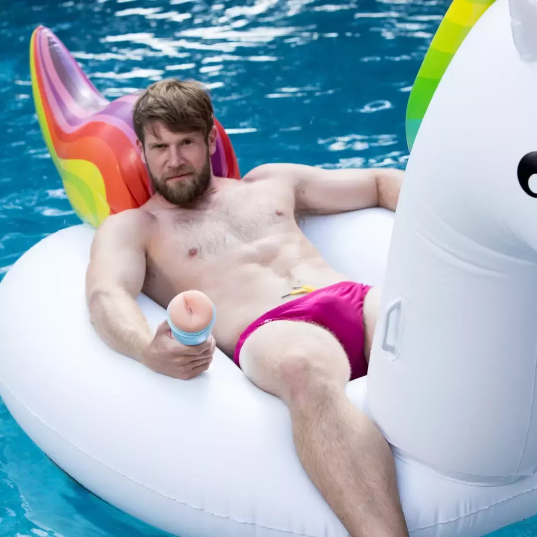 Fleshjack Boys Colby Keller Lumberjack mėlynas korpusas, tekstūrinis modelis