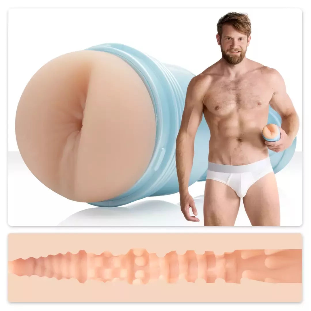 Fleshjack Boys Colby Keller Lumberjack mėlynas korpusas, tekstūrinis modelis