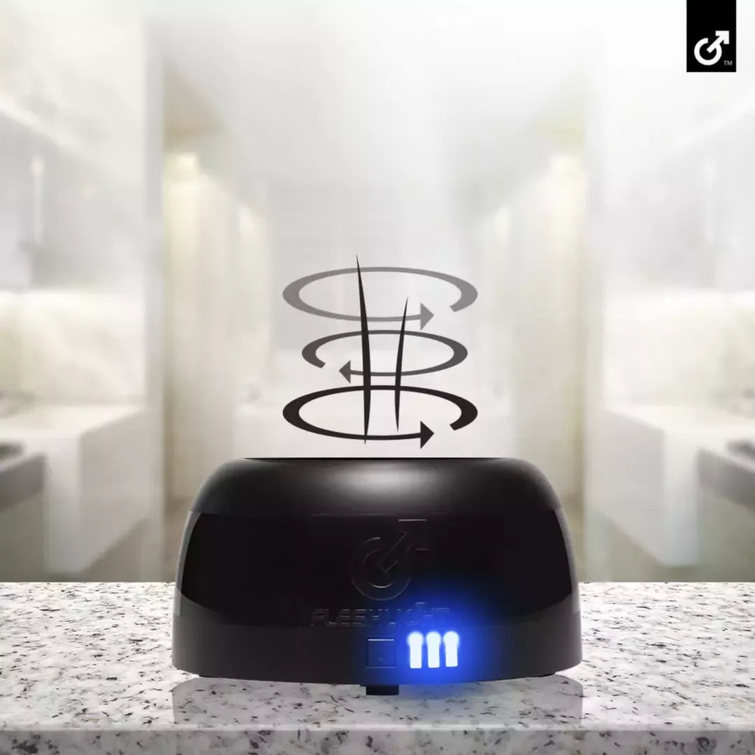 Fleshlight AIR Black – intymių priemonių džiovintuvas su reguliuojamais nustatymais