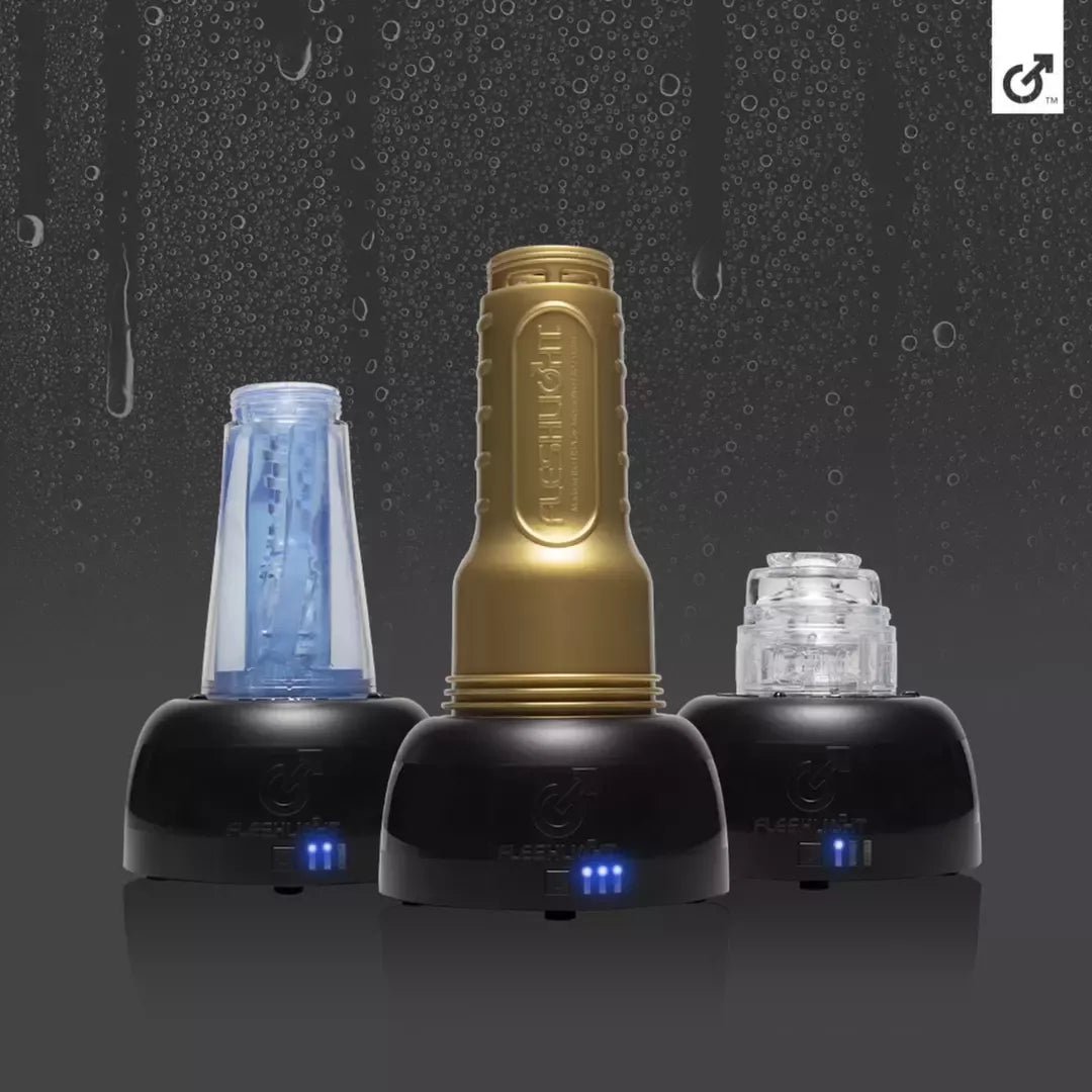 Fleshlight AIR Black – intymių priemonių džiovintuvas su reguliuojamais nustatymais