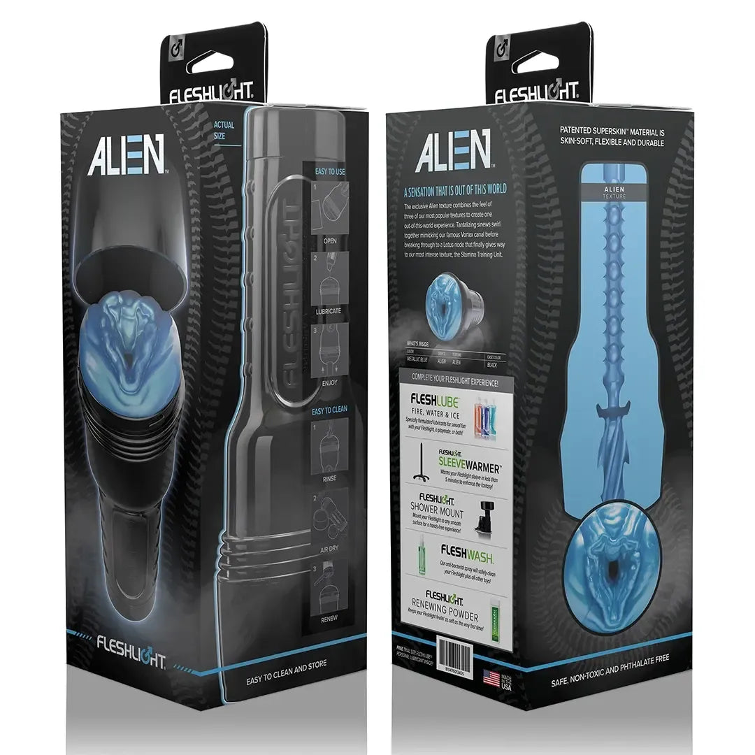 Fleshlight Alien Blue Pearlescent Intimate Machine riboto leidimo