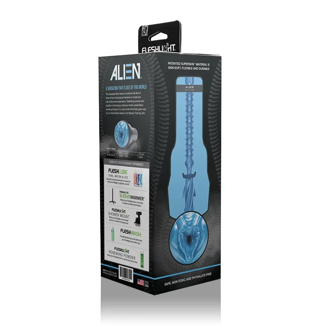 Fleshlight Alien Blue Pearlescent Intimate Machine riboto leidimo