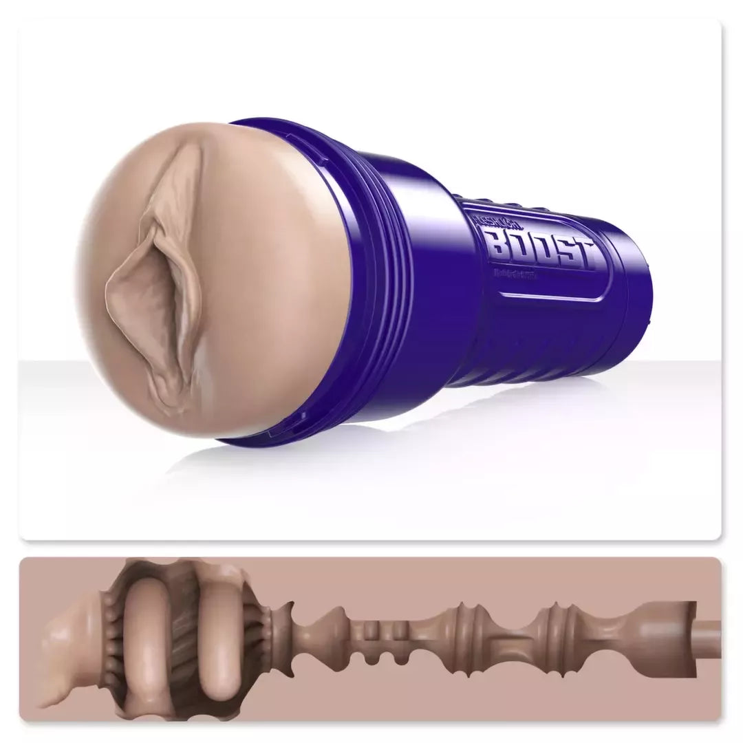 Fleshlight Boost Bang Light Medium intymus prietaisas, mėlynas dėklas, 24,75 cm