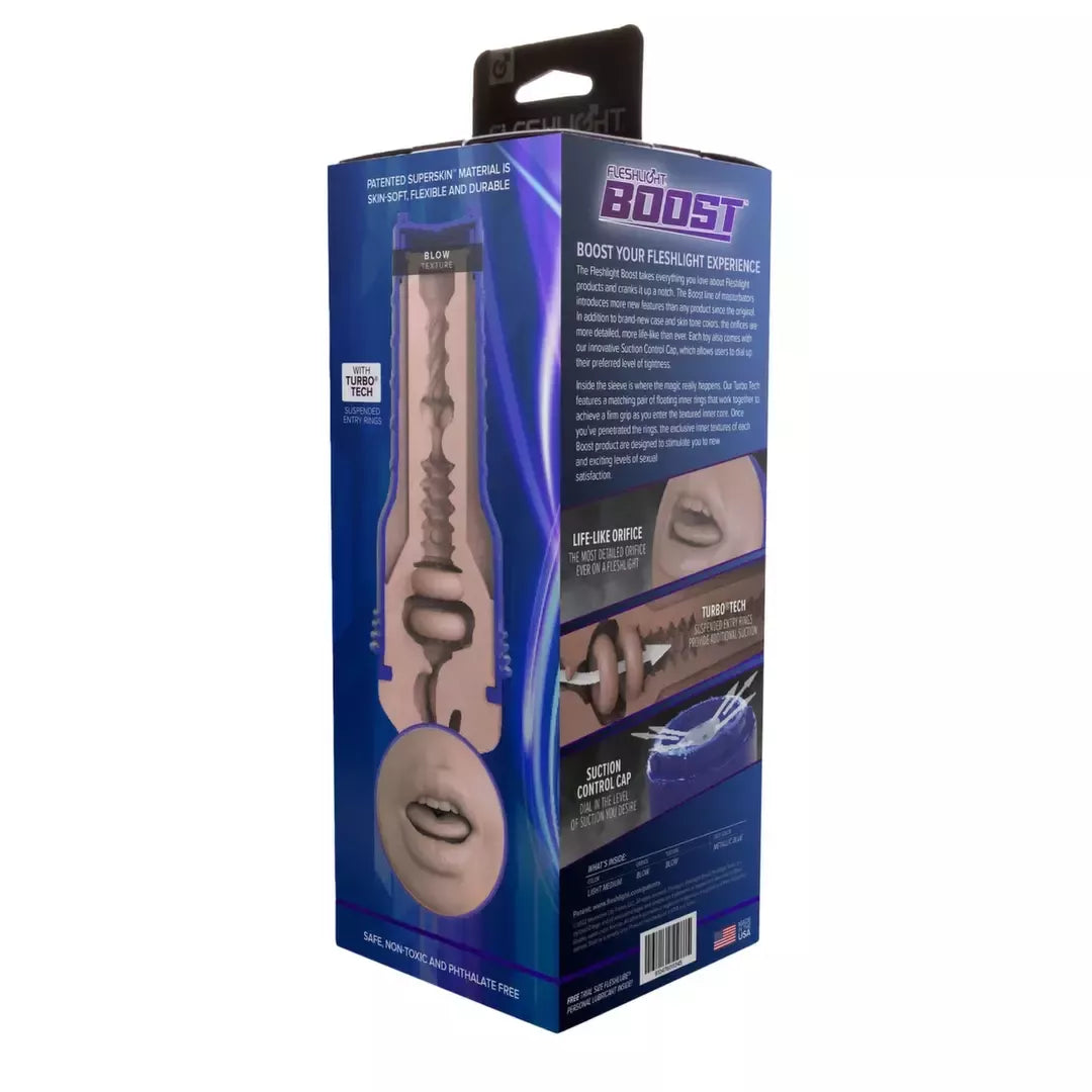 Fleshlight Boost Blow Light Medium Flesh – reguliuojamo įsiurbimo intymus prietaisas