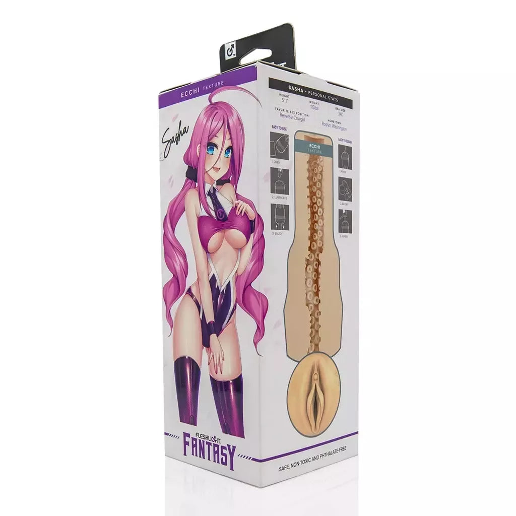 Fleshlight Fantasy Sasha Nakamoto Ecchi intymus prietaisas, smėlio spalvos