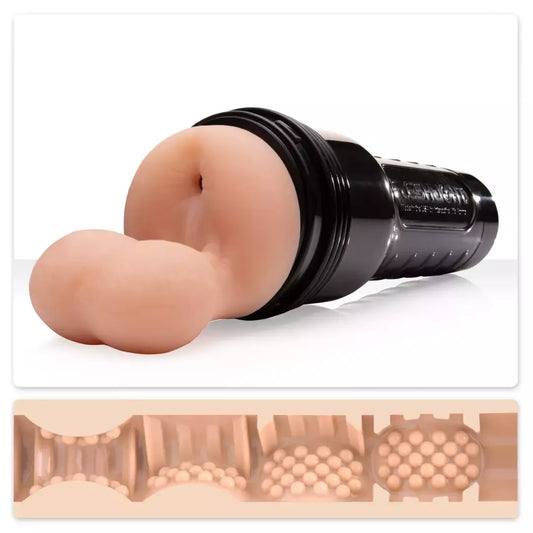 Fleshlight Fleshsack Intimate Machine su anatominiu dizainu, juodas