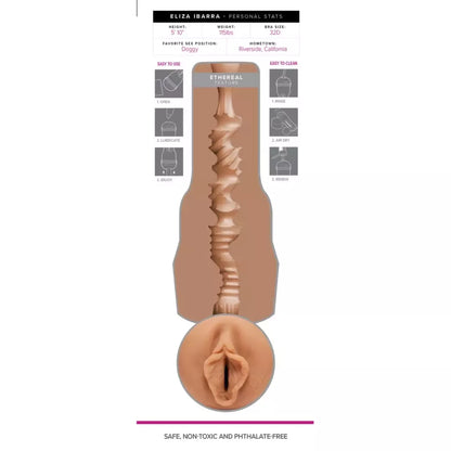 Fleshlight Girls Eliza Ibarra Ethereal intymus tekstūruotos įvorės prietaisas