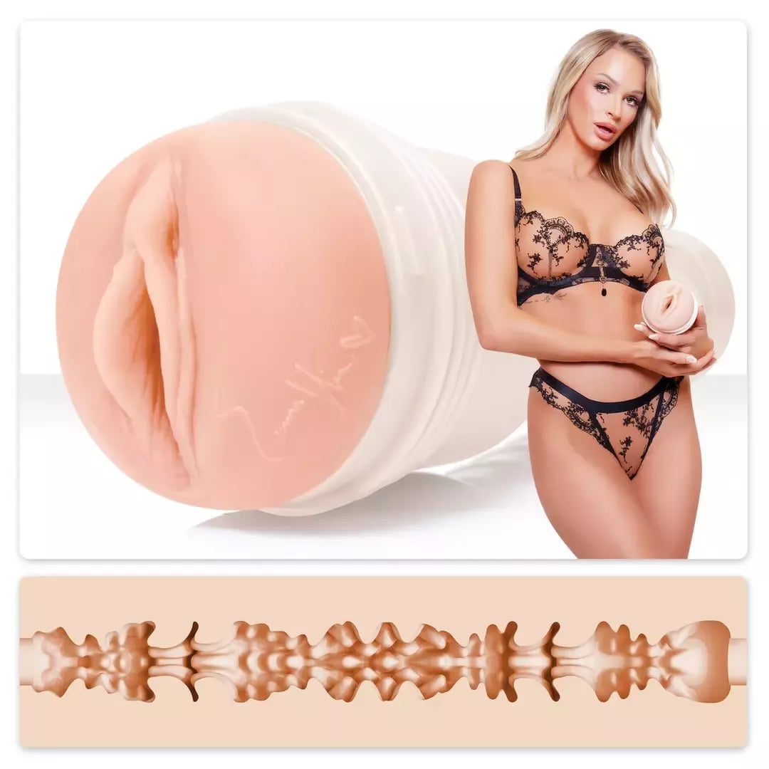 Fleshlight Girls Emma Hix Syrup Signature intymus prietaisas, smėlio spalvos