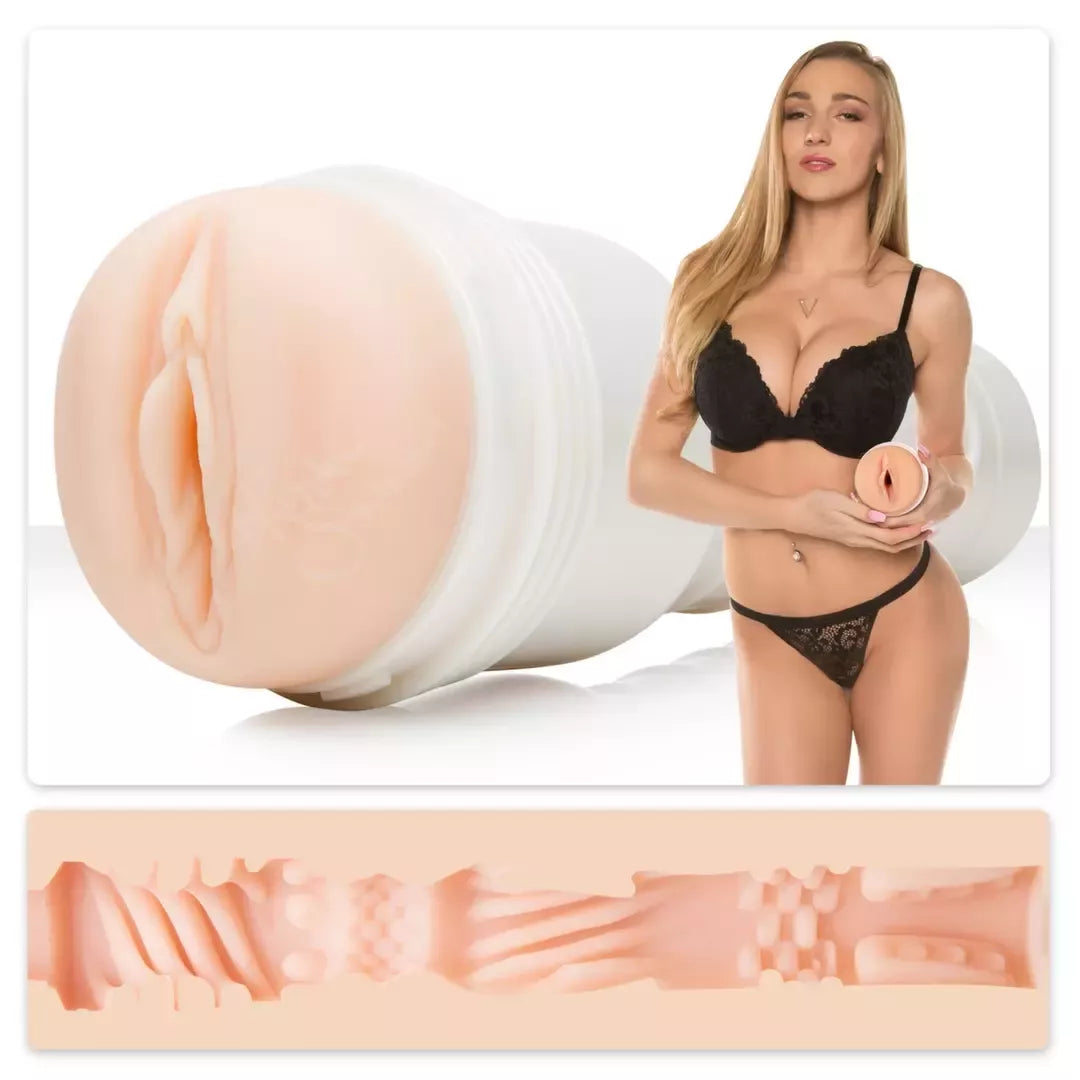 Fleshlight Girls Kendra Sunderland Angel intymusis prietaisas, perlamutrinis dėklas