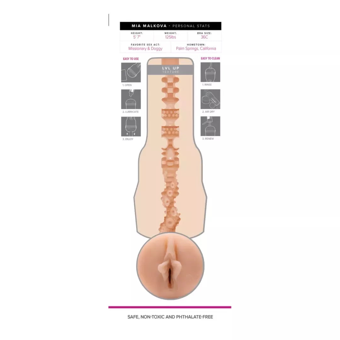 Fleshlight Girls Mia Malkova Lvl Up intymios jutimo sistema