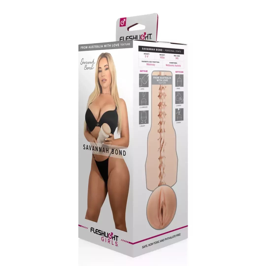 Fleshlight Girls Savannah Bond Intimate Machine Pearl White 100mm