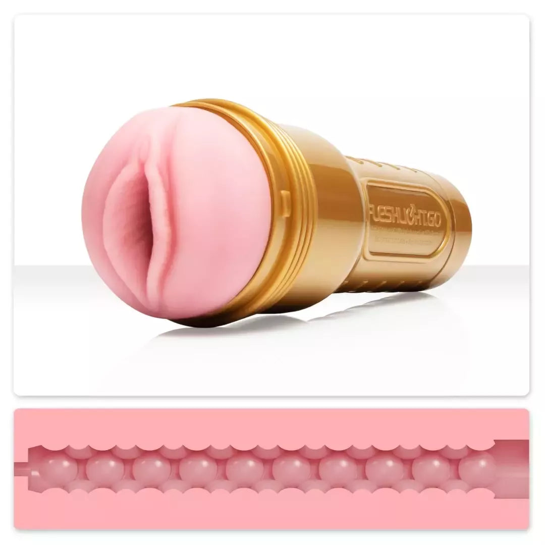 Fleshlight GO STU Compact Gold intymus treniruoklis 17,8 cm