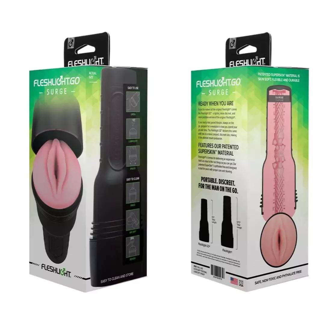 Fleshlight GO Surge Pink Lady kompaktiškas intymus įrenginys 19cm