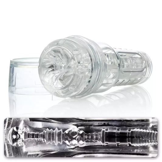 Fleshlight GO Torque Ice kompaktiškas intymus prietaisas, skaidrus