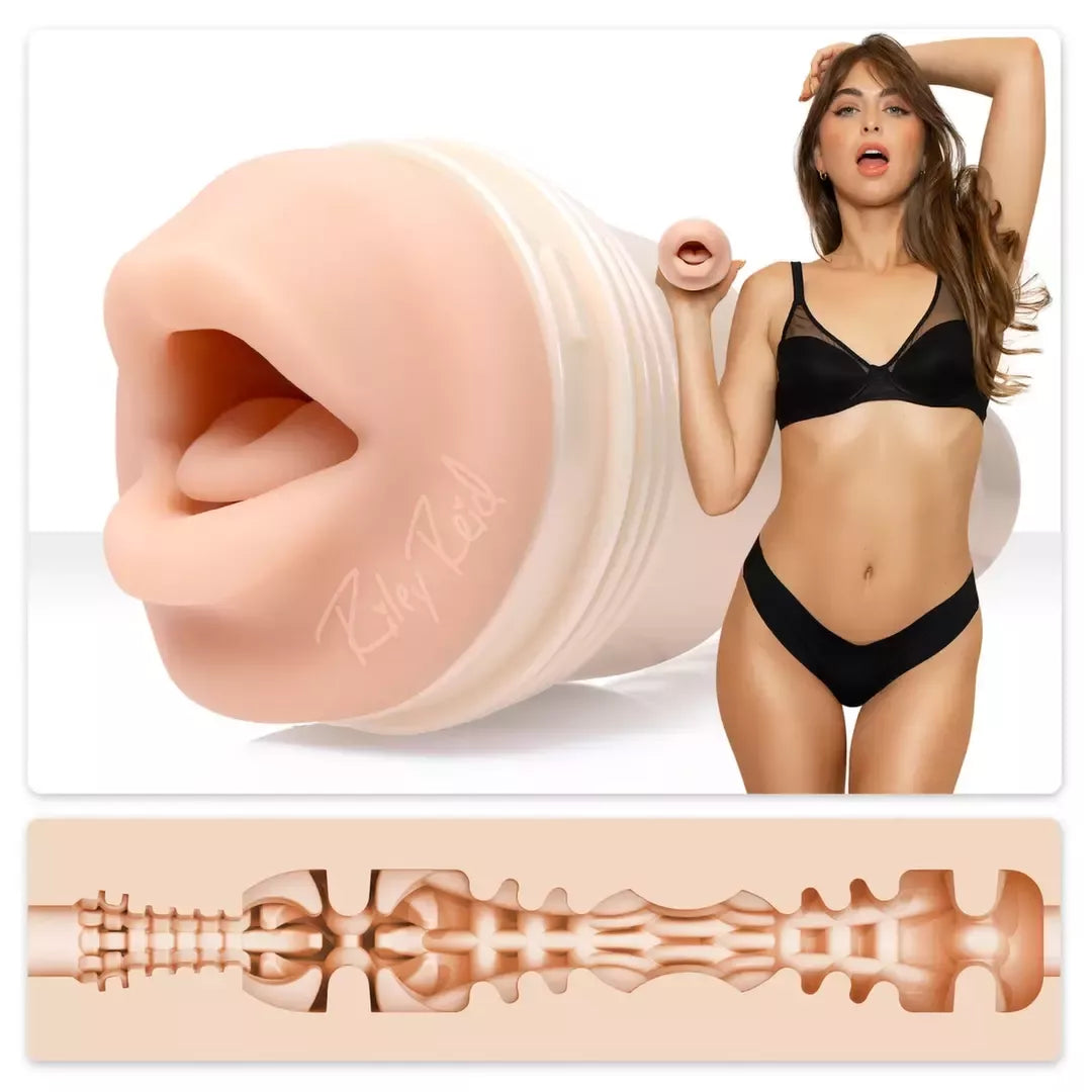Fleshlight Insomnia Riley Reid Mouth Intimate Machine smėlio spalvos 24,7 cm