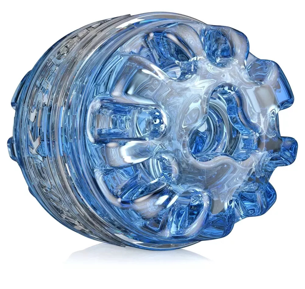 Fleshlight Quickshot Turbo Blue Ice kompaktiškas intymios higienos prietaisas