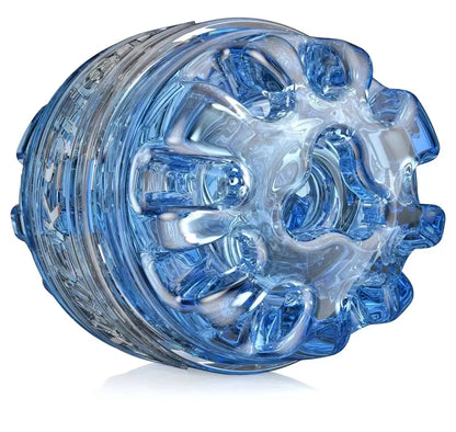 Fleshlight Quickshot Turbo Blue Ice kompaktiškas intymios higienos prietaisas