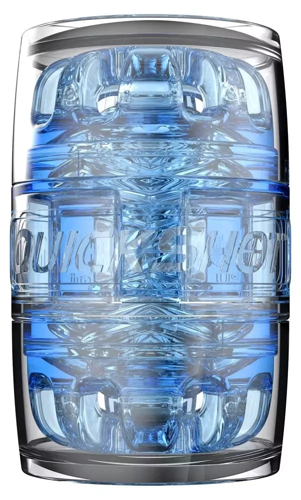 Fleshlight Quickshot Turbo Blue Ice kompaktiškas intymios higienos prietaisas