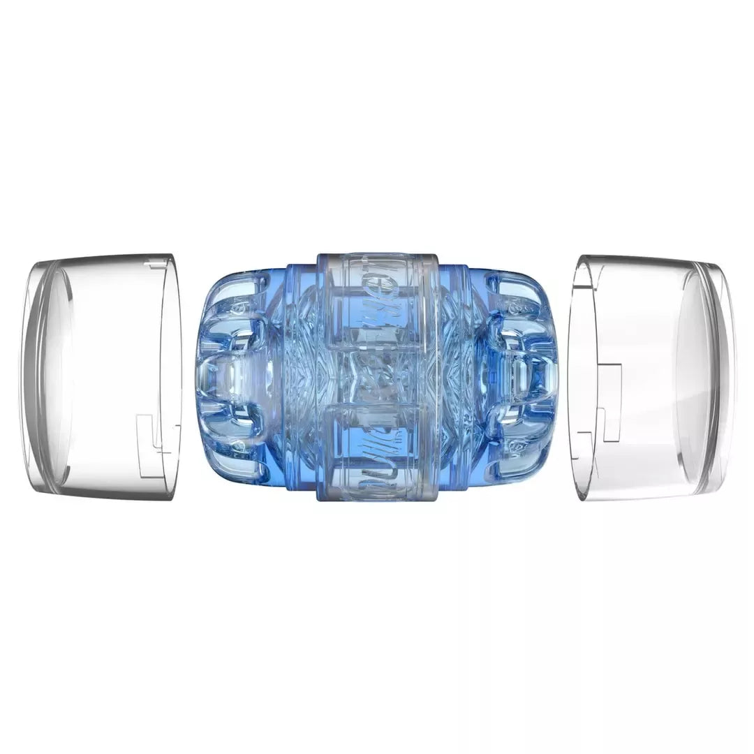 Fleshlight Quickshot Turbo Blue Ice kompaktiškas intymus įrenginys