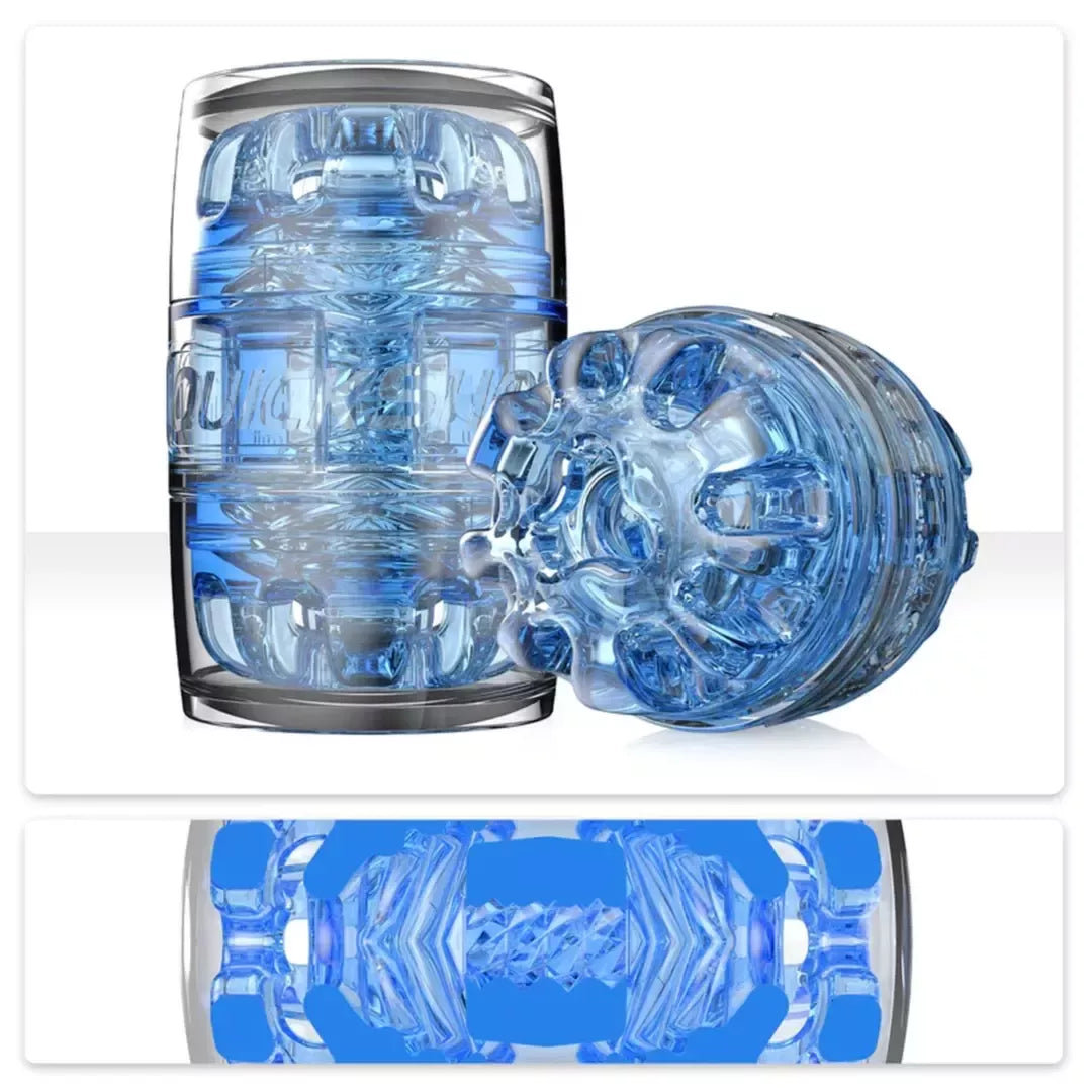 Fleshlight Quickshot Turbo Blue Ice kompaktiškas intymus įrenginys