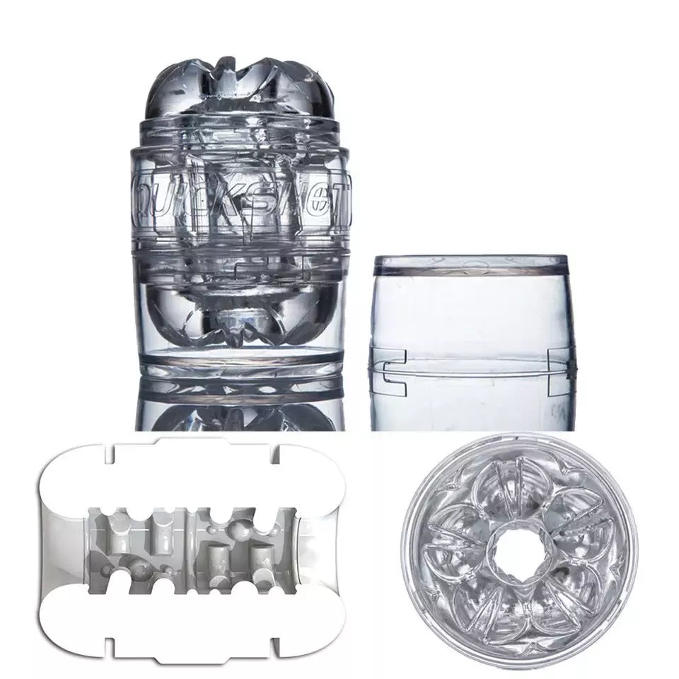 Fleshlight Quickshot Vantage kompaktiškas skaidrus intymus įrenginys
