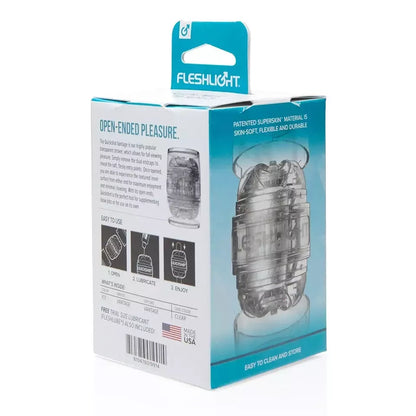 Fleshlight Quickshot Vantage kompaktiškas skaidrus intymus įrenginys
