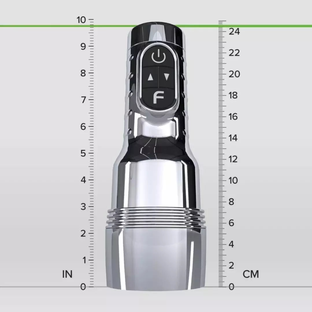 Fleshlight Quiver Vibrating Intimate Machine su šildymo sistema, juoda