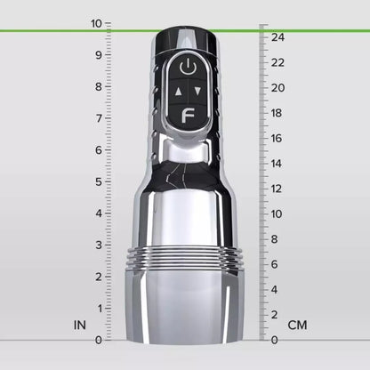 Fleshlight Quiver Vibrating Intimate Machine su šildymo sistema, juoda