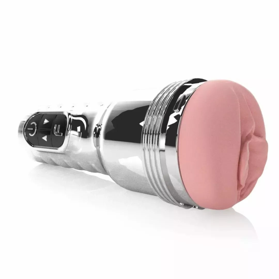 Fleshlight Quiver Vibrating Intimate Machine su šildymo sistema, juoda