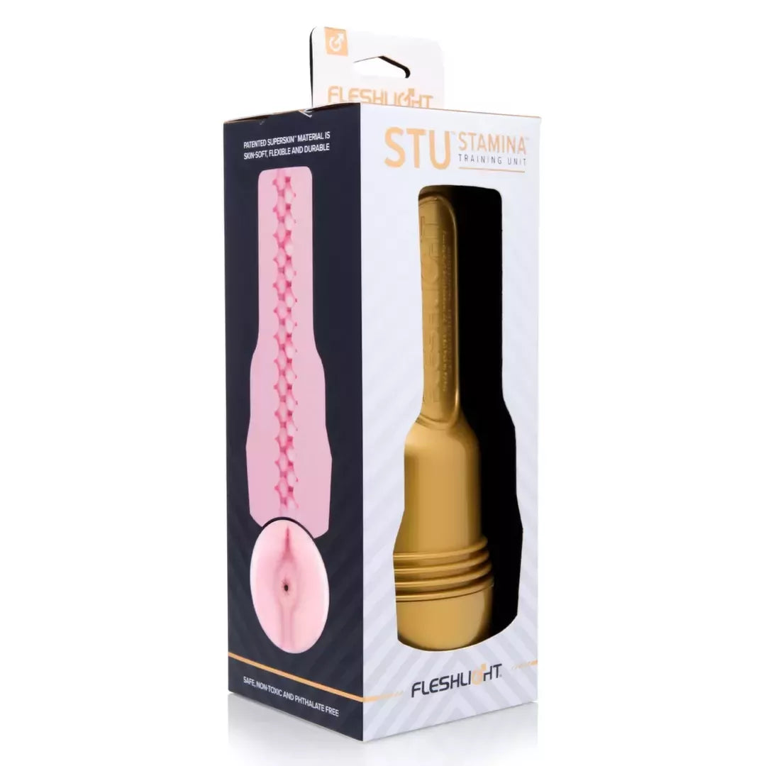 Fleshlight Stamina Training Unit STU Gold Case intymus treniruoklis 810476019402