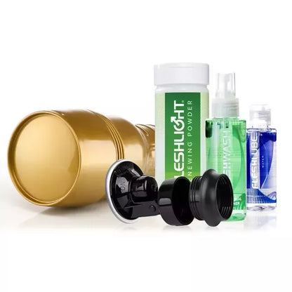Fleshlight Stamina Training Unit STU rinkinys su priežiūros priemonėmis