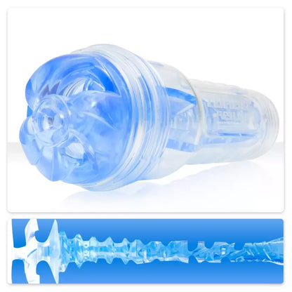 Fleshlight Turbo Thrust intymus prietaisas su triguba įvedimo sistema, skaidrus