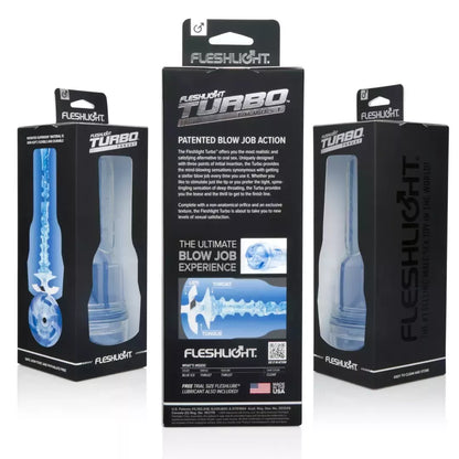 Fleshlight Turbo Thrust intymus prietaisas su triguba įvedimo sistema, skaidrus