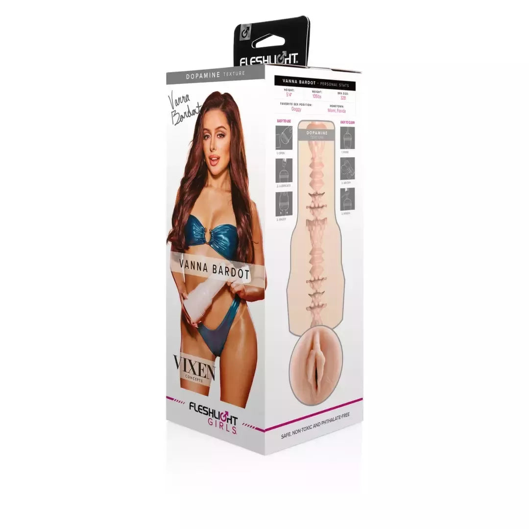 Fleshlight Vanna Bardot Dopamine intymusis prietaisas, šviesus atspalvis, 24,8 cm