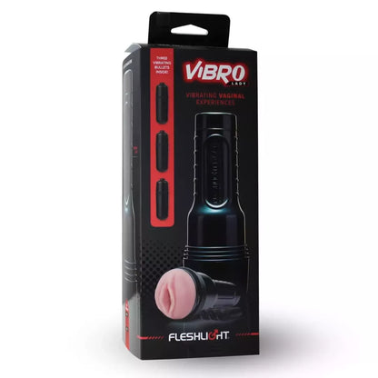 Fleshlight Vibro Pink Lady Touch intymus prietaisas su vibracine sistema 25,5 cm