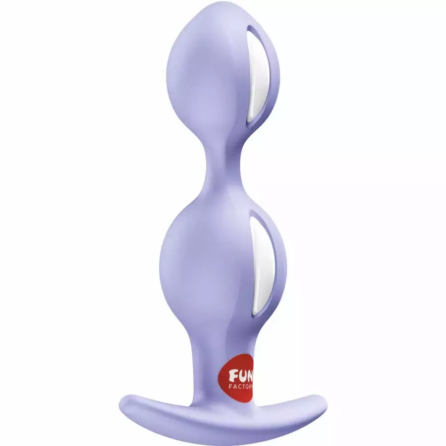 FUN FACTORY B-Balls Duo Purple – dvigubo svorio silikoninė sistema