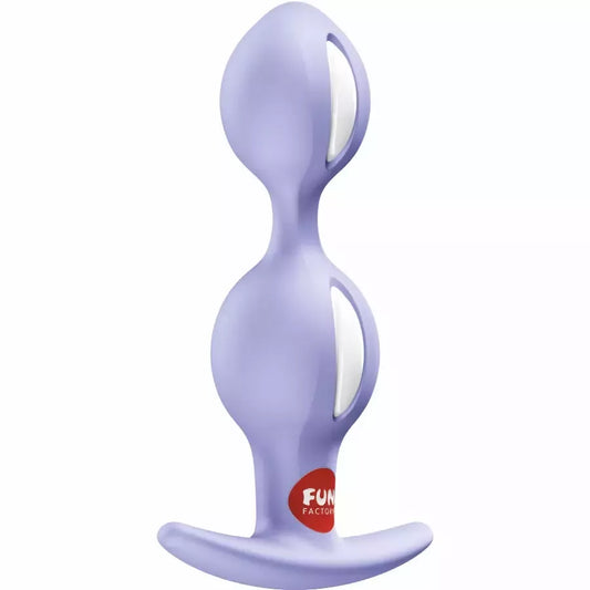 FUN FACTORY B-Balls Duo Purple – dvigubo svorio silikoninė sistema