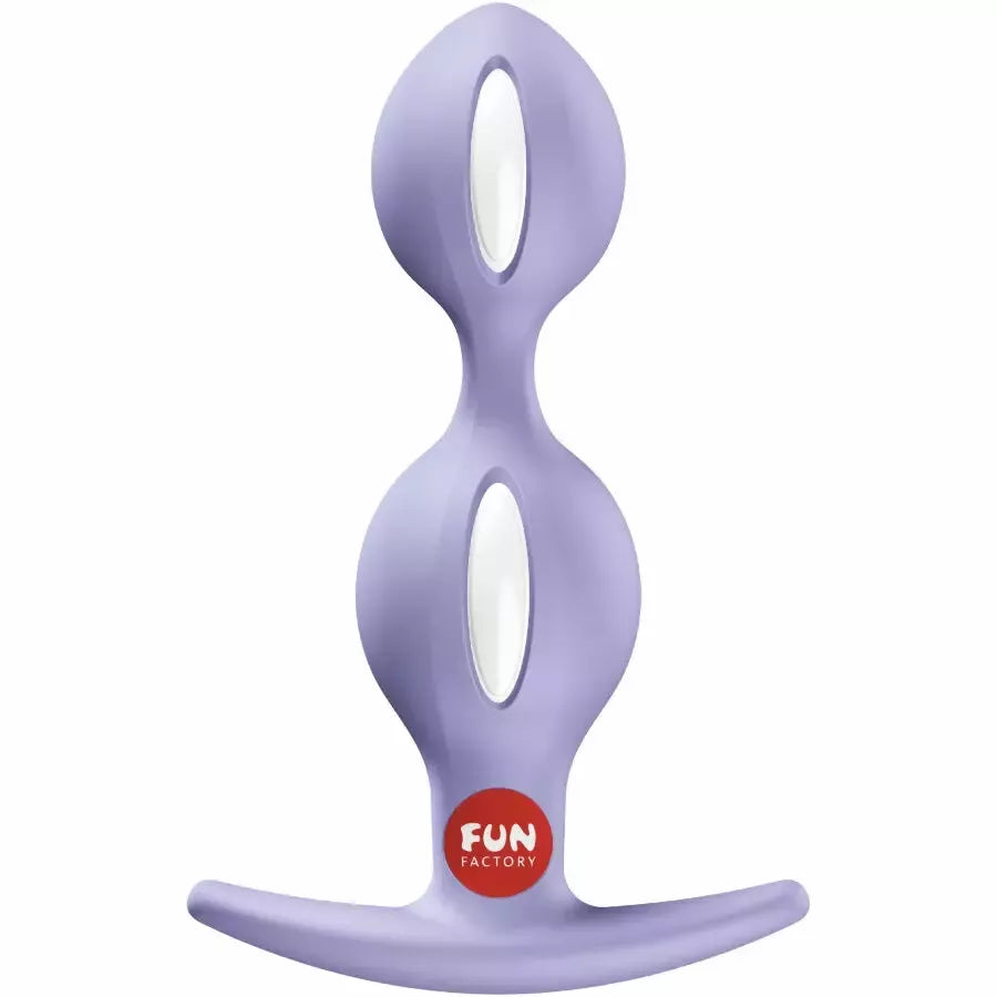 FUN FACTORY B-Balls Duo Purple – dvigubo svorio silikoninė sistema