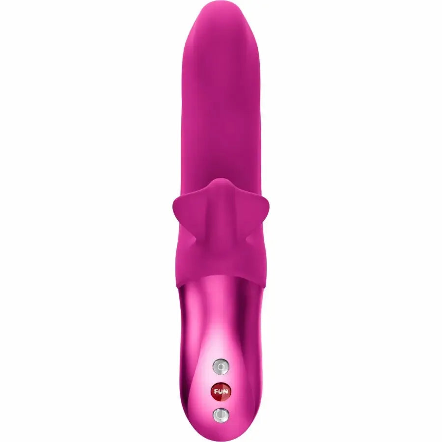 Fun Factory Bi Stronic Fusion Magenta - dvigubo veikimo vibratorius su pulsuojančia funkcija, 22 cm